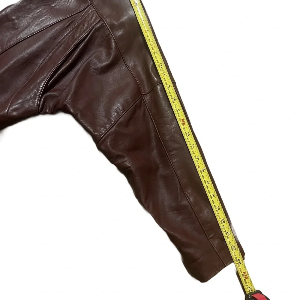 Vintage Real Leather Oversized Blazer Jacket | Brown | Size S grunge streetwear - Picture 12 of 12